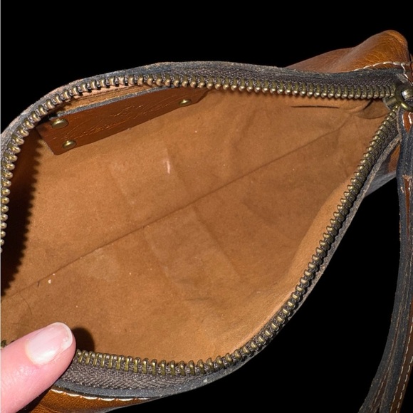 Patricia Nash Leather Wristlet with brass accents - super soft leather!! - Picture 6 of 8